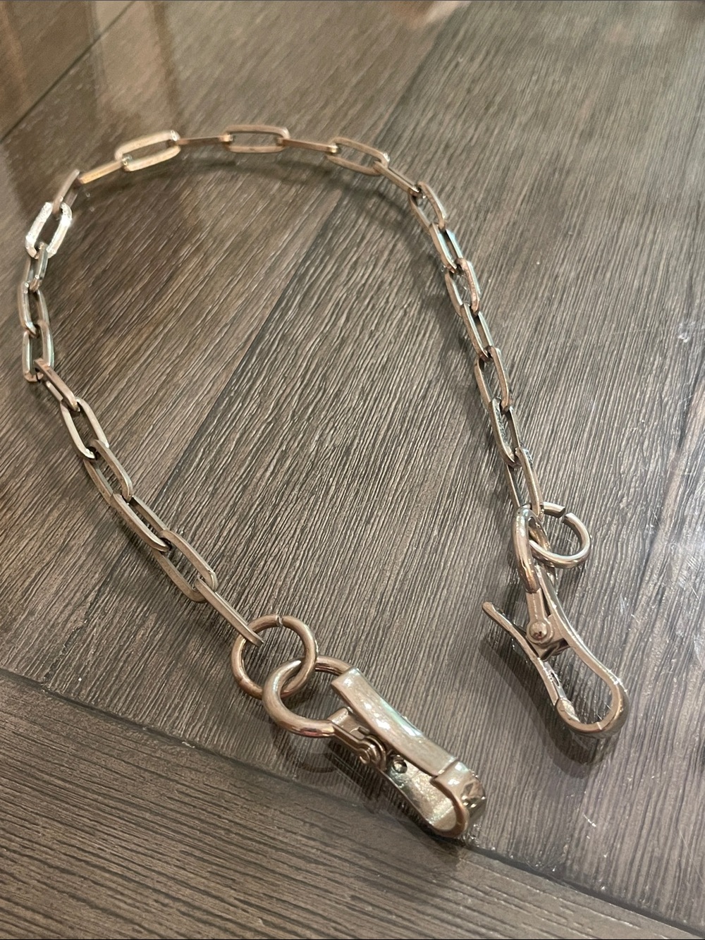 Silver-tone Metal Large Paperclip Chain Link Bag Strap - Bag Chain Charm